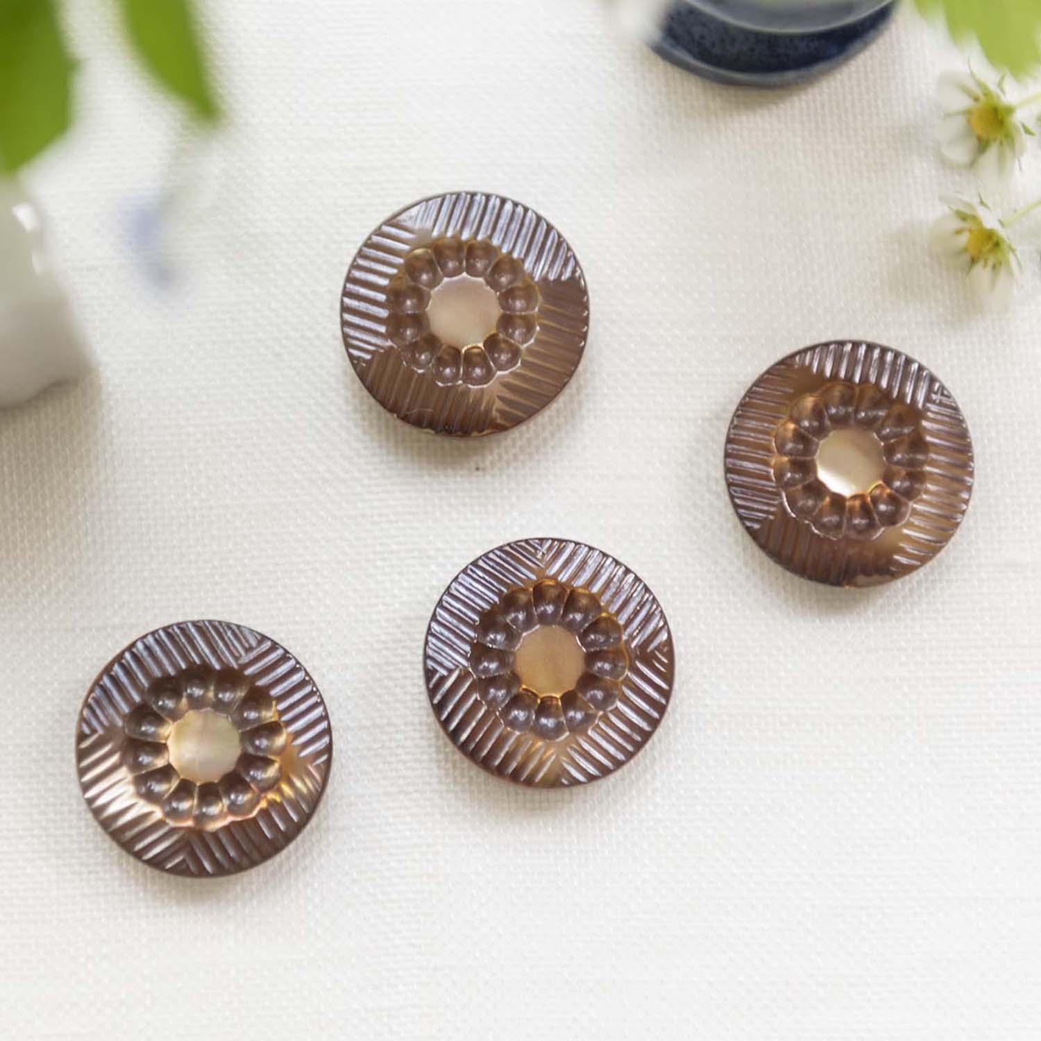 Antique mother of pearl button