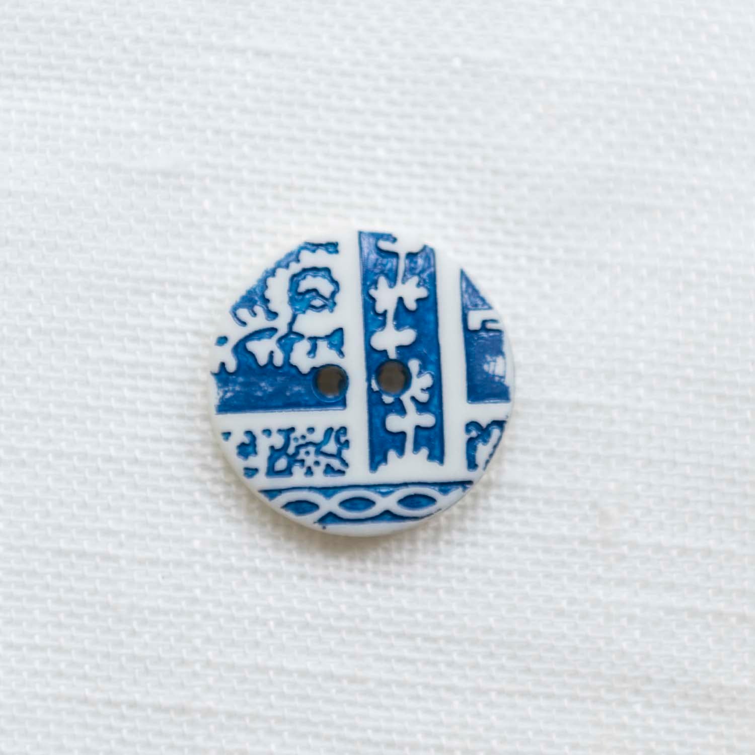 【Vintage】 button blue / white