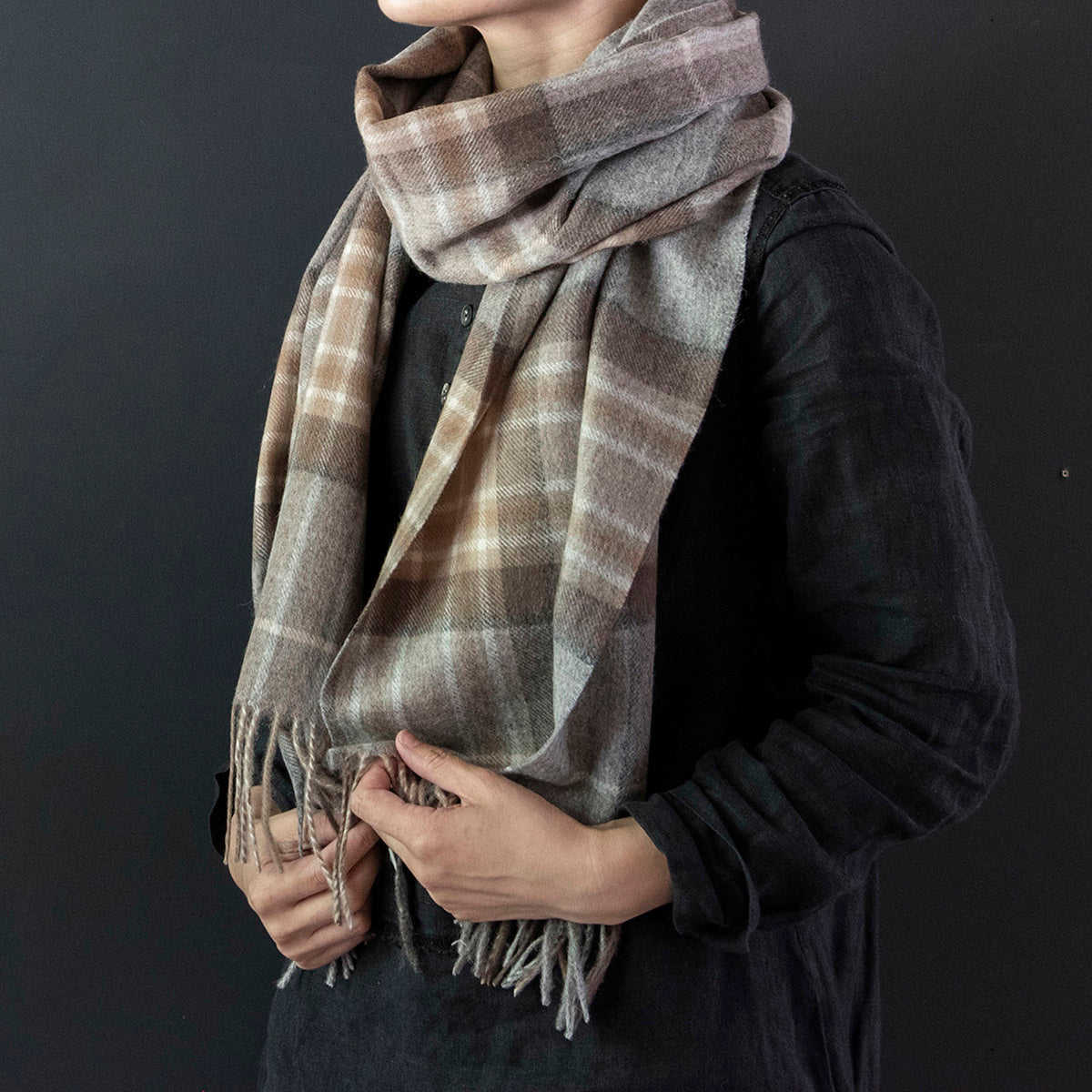 ラムズウール オーバーサイズマフラー<br> Mackellar Tartan