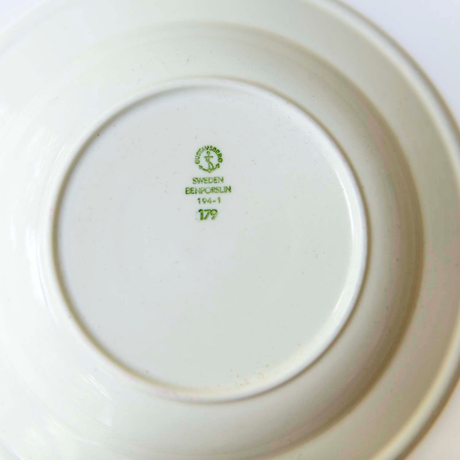 【Vintage】Stig Lindberg Medicinalväxter Soup Plate20cm blue