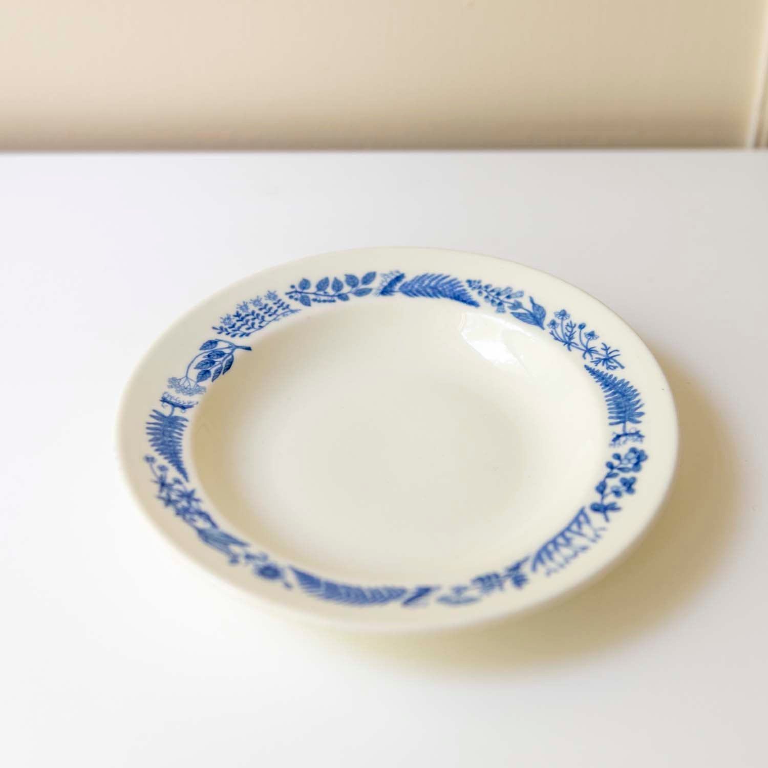 【Vintage】Stig Lindberg Medicinalväxter Soup Plate20cm blue