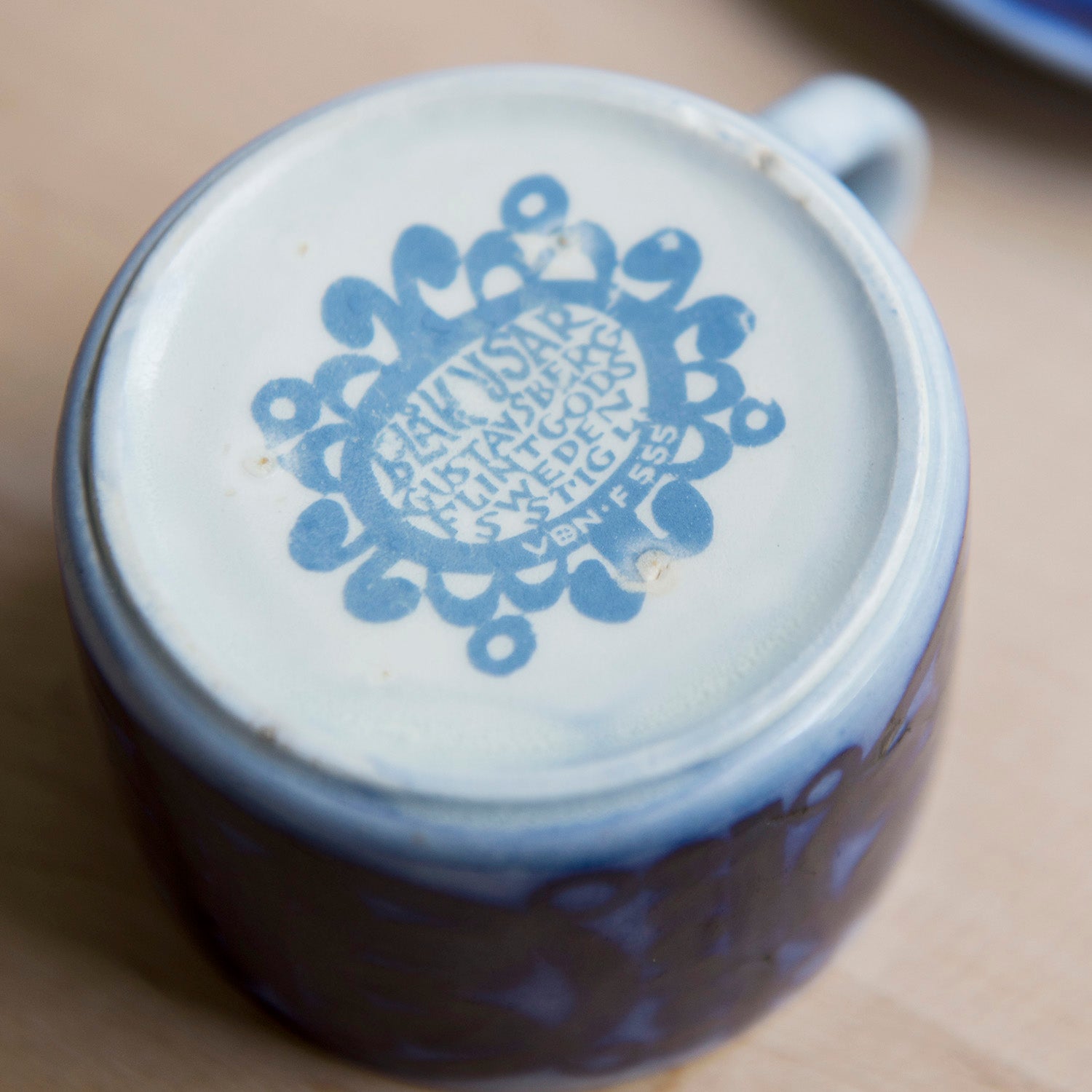 【Vintage】Stig Lindberg” Blahusar “ cup & saucer