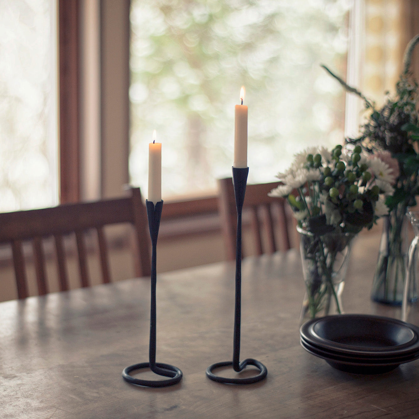 Iron candle stand