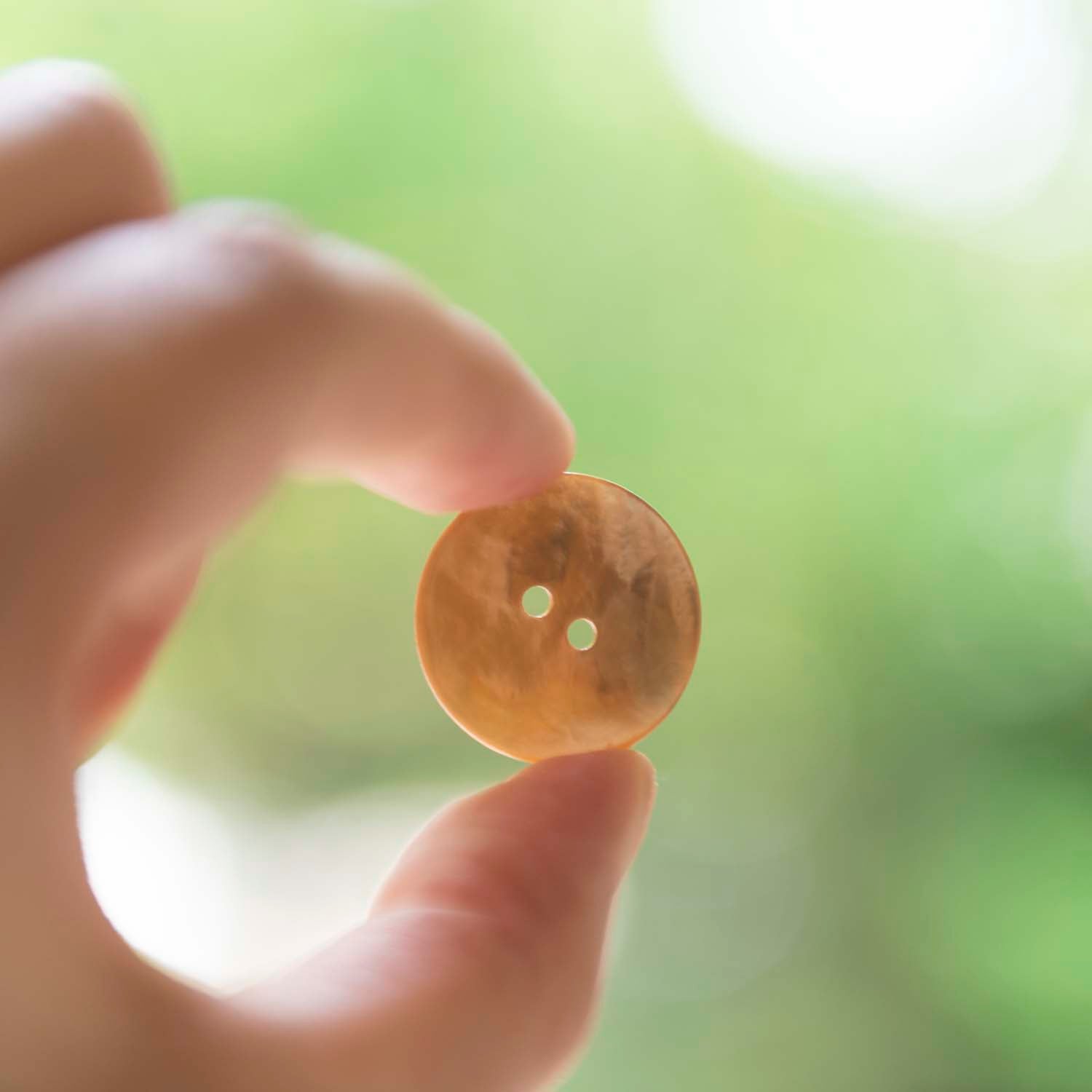 【Vintage】 yellow shell button