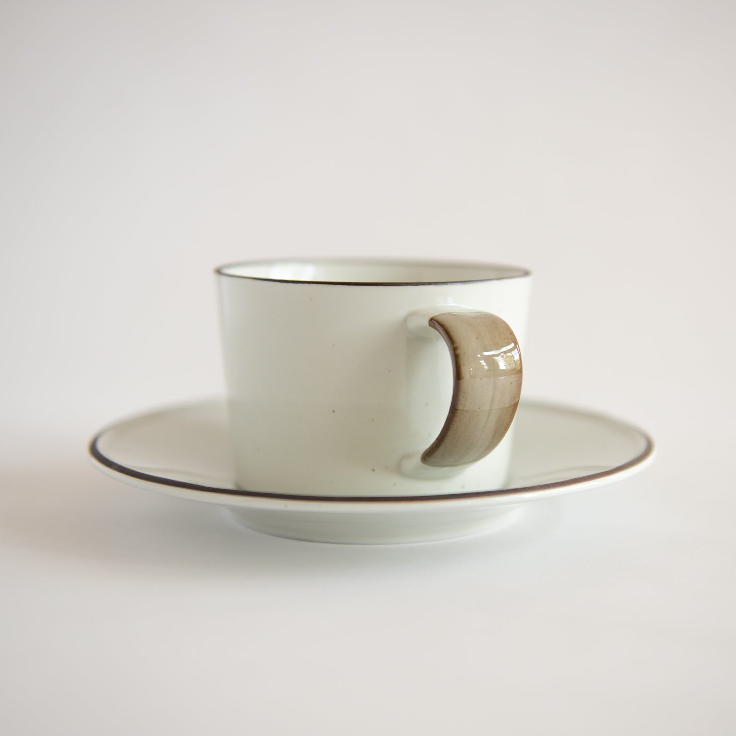 OVANAKER Coffe Cup with Saucer Brown