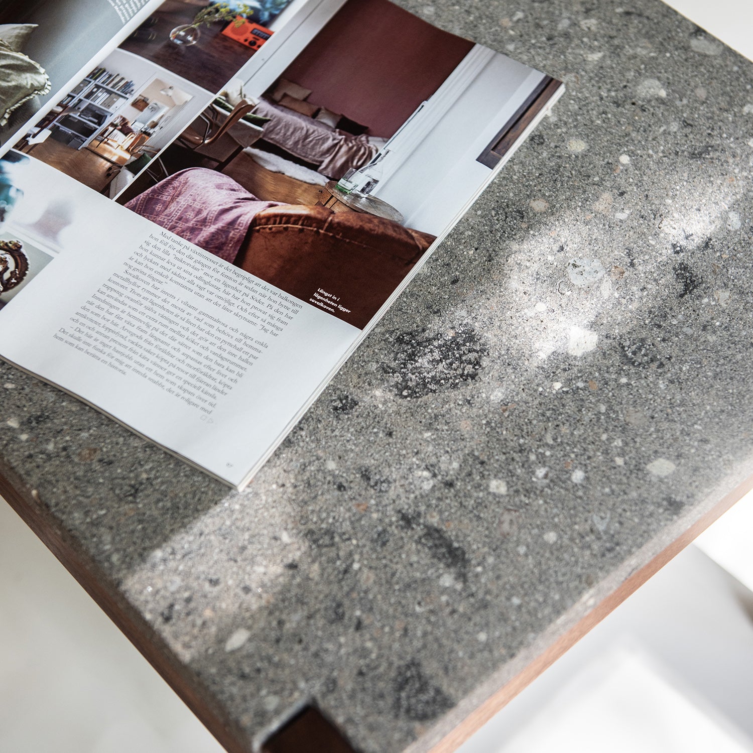 【10%OFF】<br>n'frame Center Table Stone <br>ウォルナット