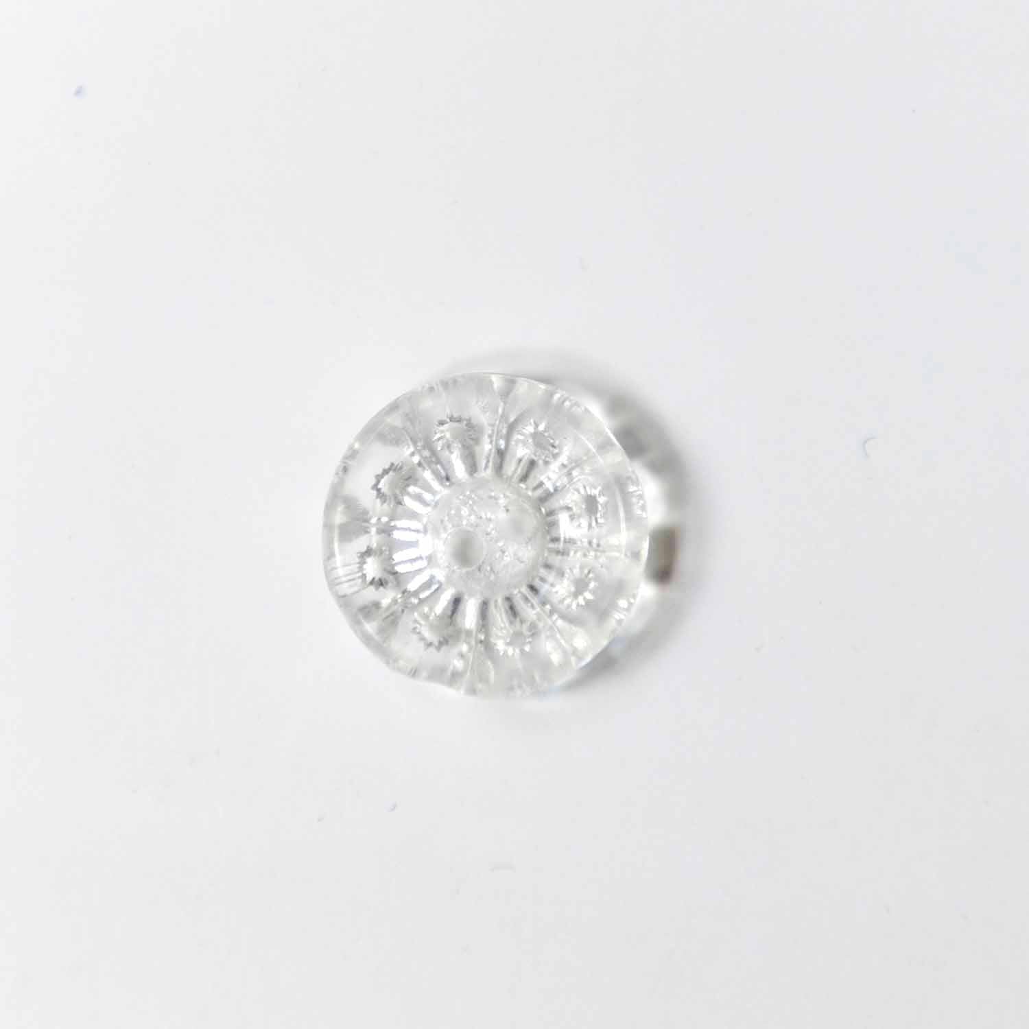 【Vintage】 sparkly clear button flower