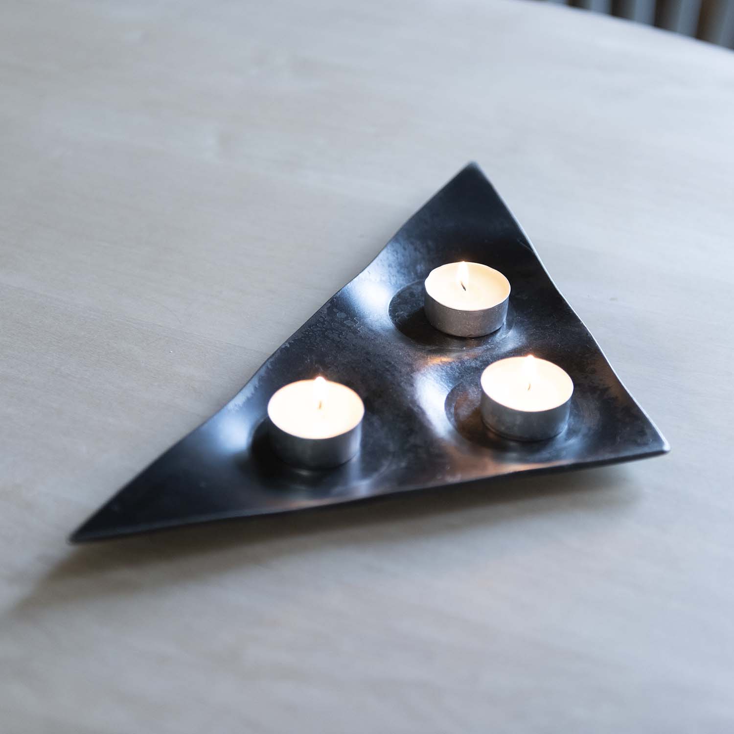 Iron Candle Plate Triangle