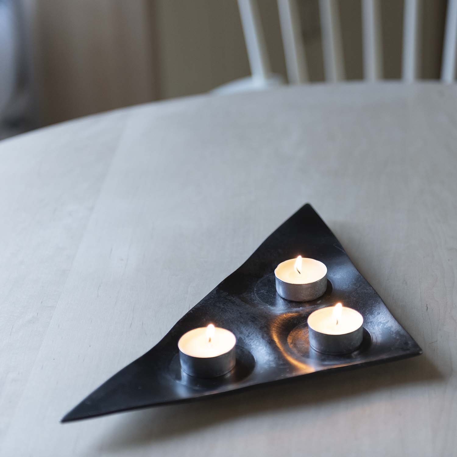 Iron Candle Plate Triangle