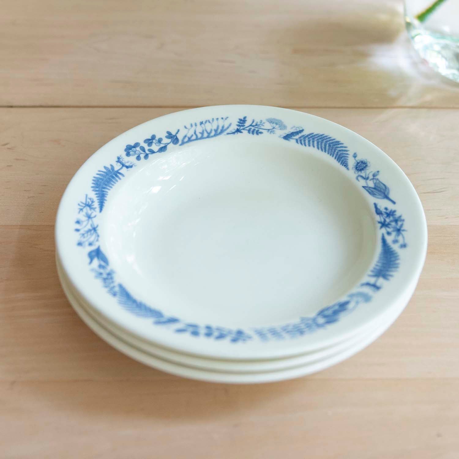 【Vintage】Stig Lindberg Medicinalväxter Soup Plate20cm blue