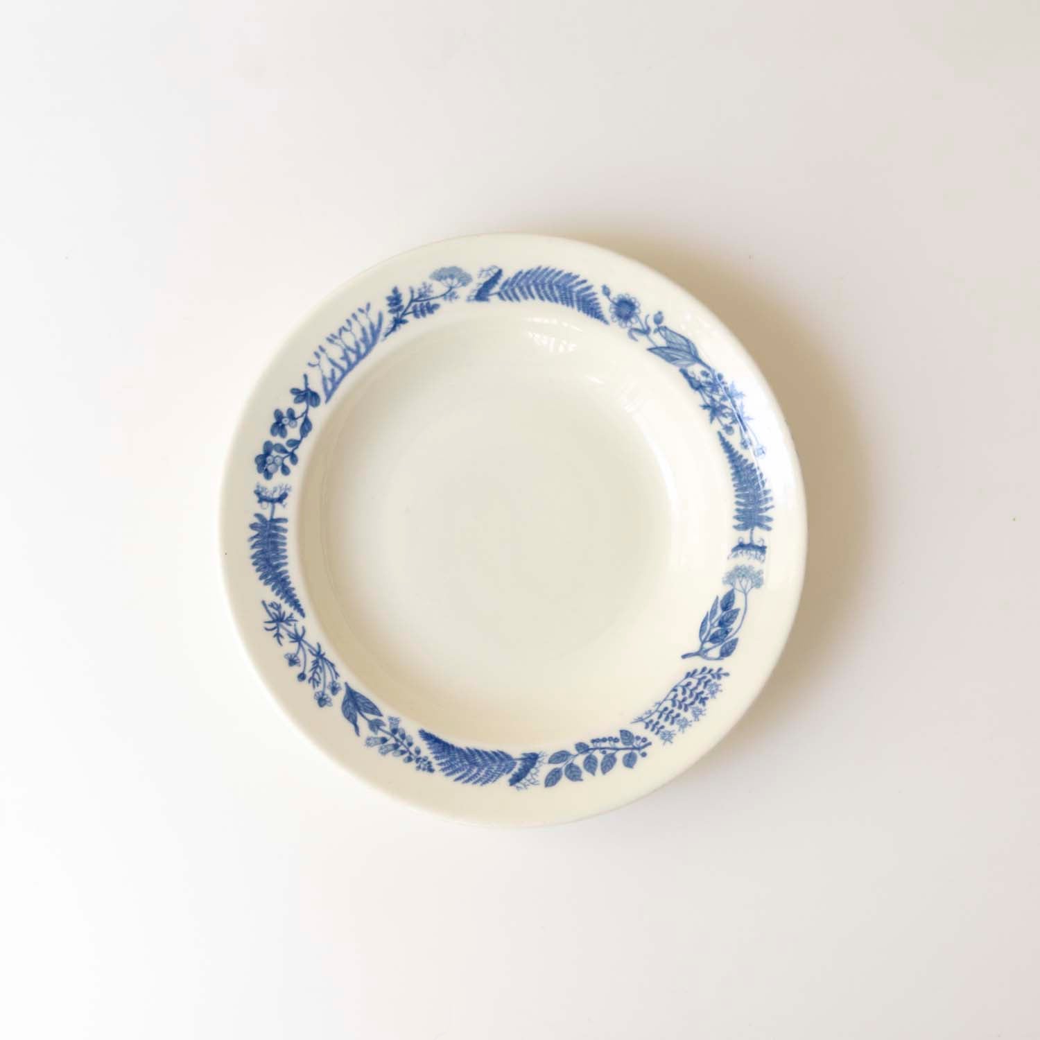 【Vintage】Stig Lindberg Medicinalväxter Soup Plate20cm blue