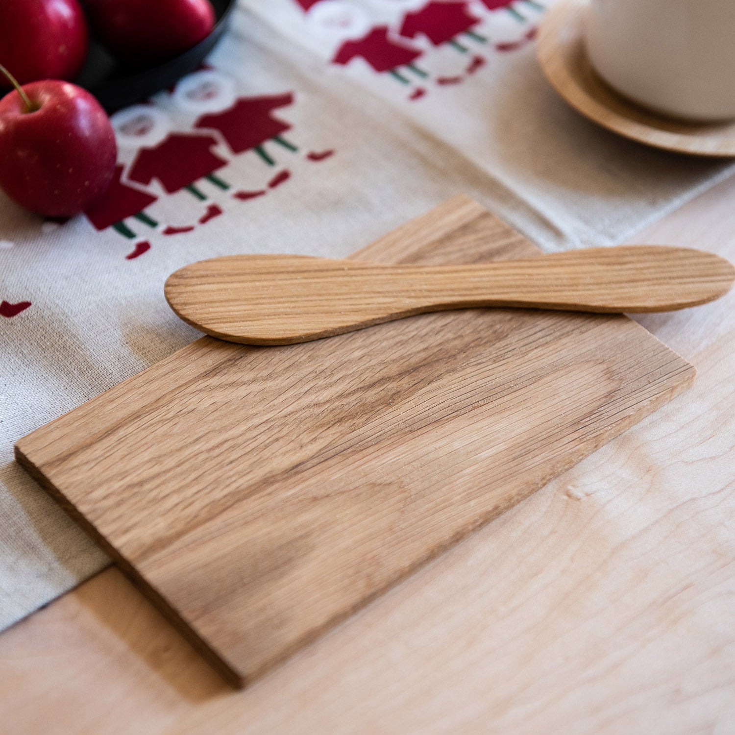 Wood Plate & Butter Knife set2